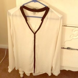 Black and white blouse